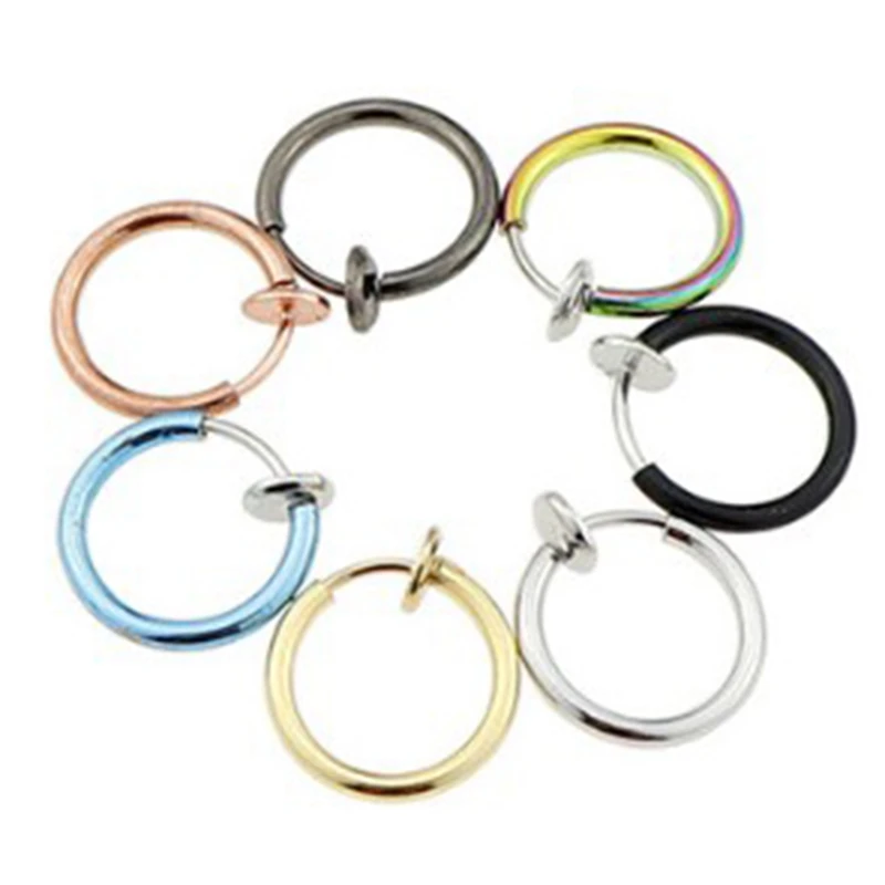 Серьги кольца женские золотистые/Серебристые/розовое золото/черные 1