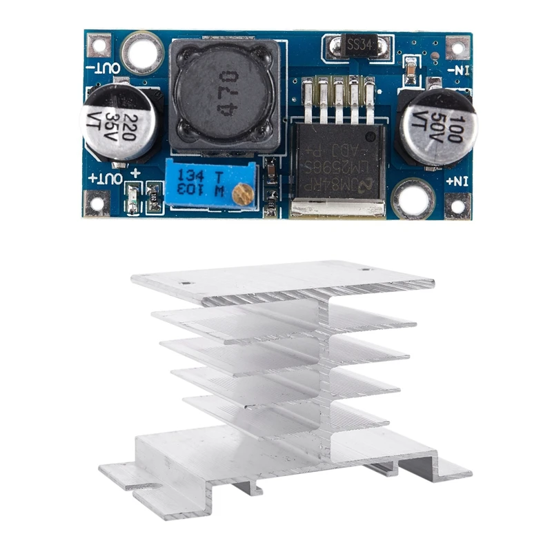 

Алюминиевый теплоотвод, радиатор, алюминиевое твердотельное реле, полупроводниковое реле с LM2596S DC-DC модуль питания Buck