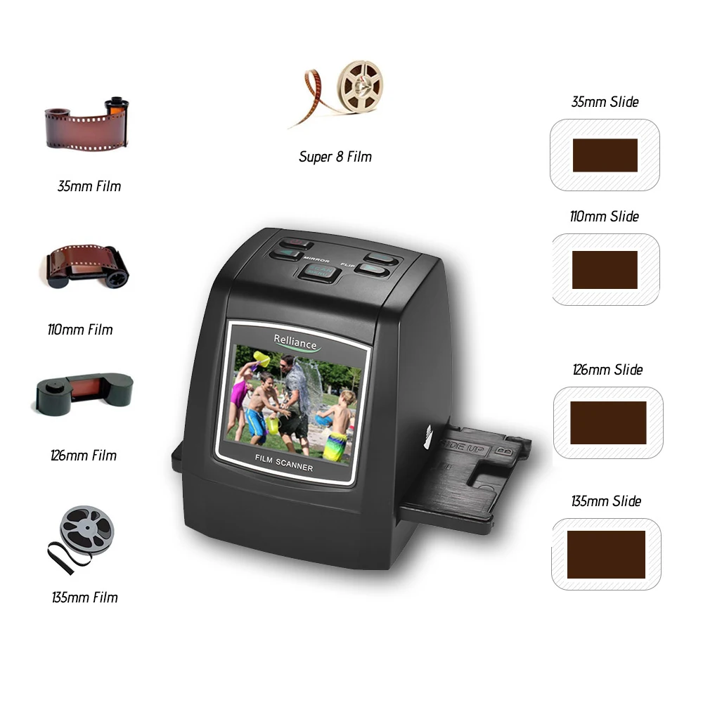Сканер для фотопленки с высоким разрешением 14MP/22MP HD конвертер сканер 135/126/110/35/8 мм