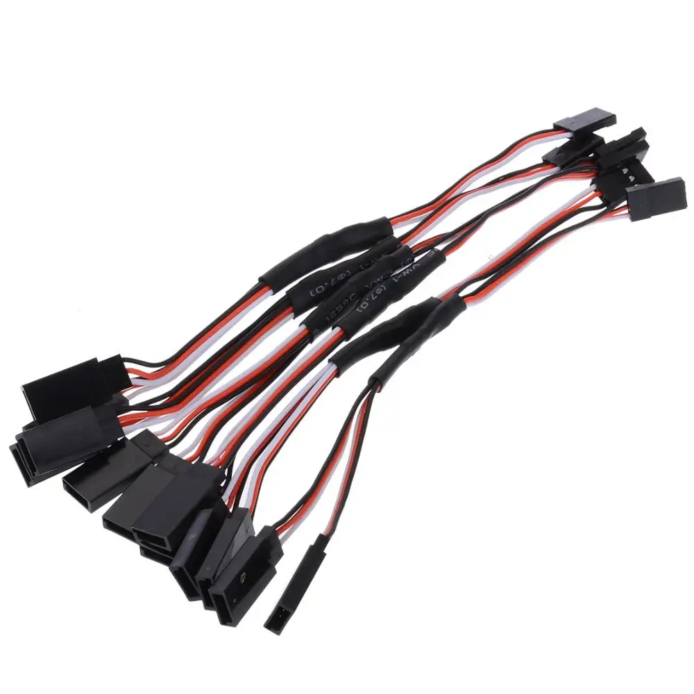 10Pcs Wholesales 30CM 50CM Line Servo Y Extension Wire Cable Cord For Futaba , JR Receiver , RC Cars Boat , RTF Helicopters