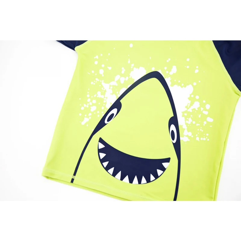 Детский купальник летний с животными для мальчиков 2 шт. купальный костюм акулой