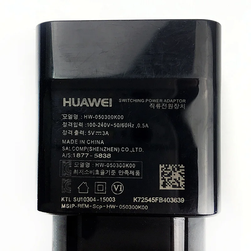 Оригинальное быстрое зарядное устройство HUAWEI 5 В/3 А адаптер питания для быстрой