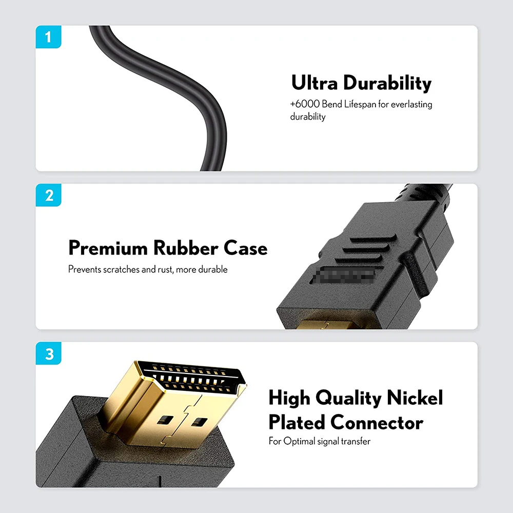 Высокоскоростной кабель совместимый с HDMI 1 м 2 3 5 7 15 20 видеокабели 4K/60 Гц 4 1080P 3D