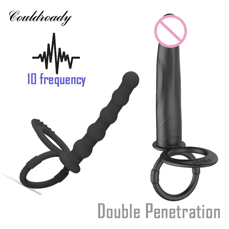 10 частотный вибратор двойного проникновения секс игрушки для пениса анальная