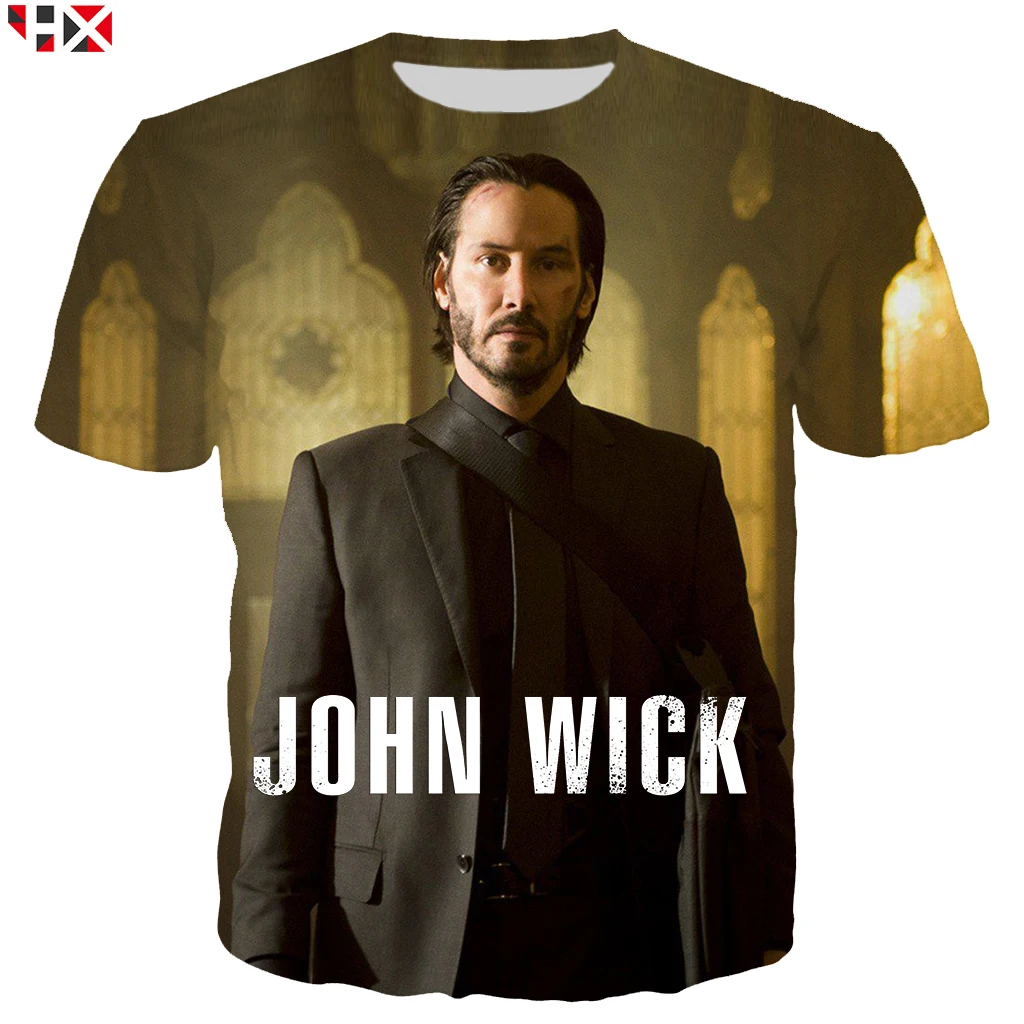 T shirt 3 Летняя мужская футболка John Wick Chapter 3, новинка, 3D принт, Мужская/женская футболка, фильм, короткий рукав, уличная одежда, футболки, топ, X109 - Цвет: T shirt 3