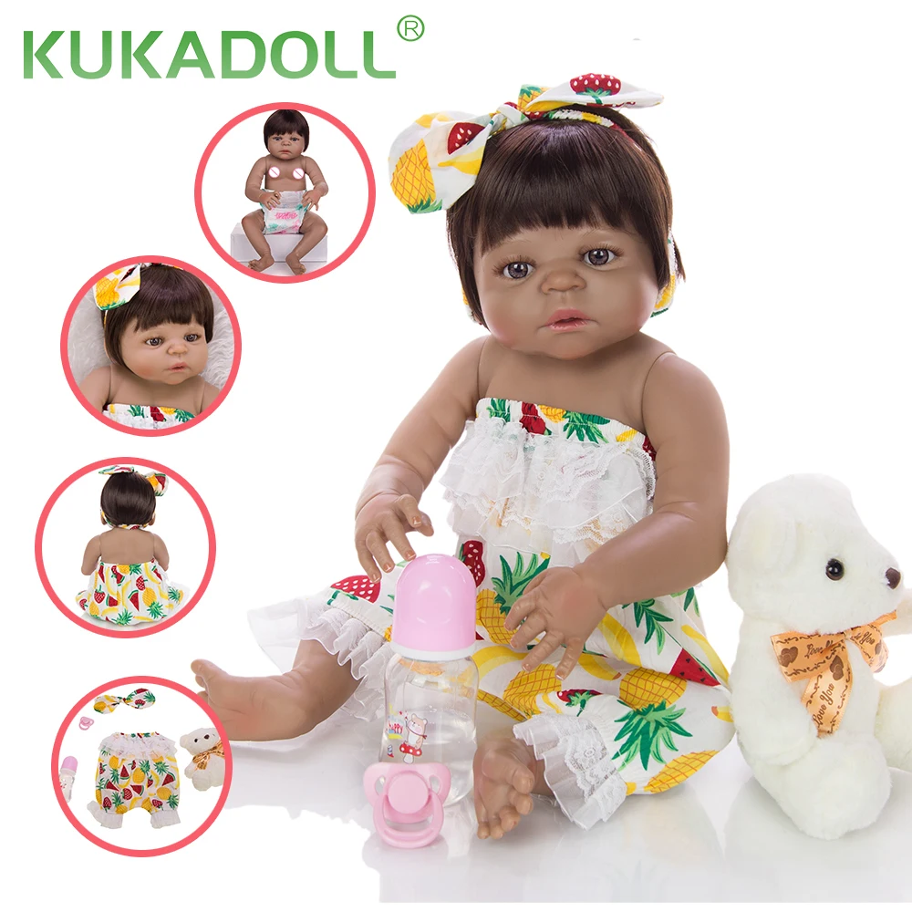 Кукла младенец KUKADOLL 23 дюйма полностью силиконовая 57 см Реалистичная кукла