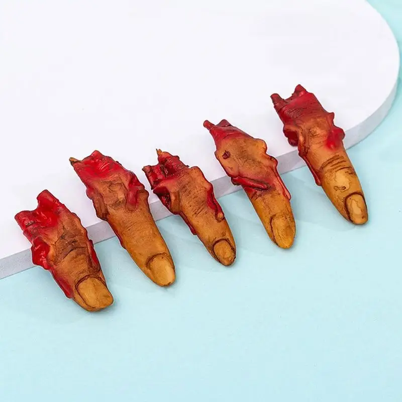 5 шт. голова на палец с кровавым Хэллоуином дом привидениями виниловый