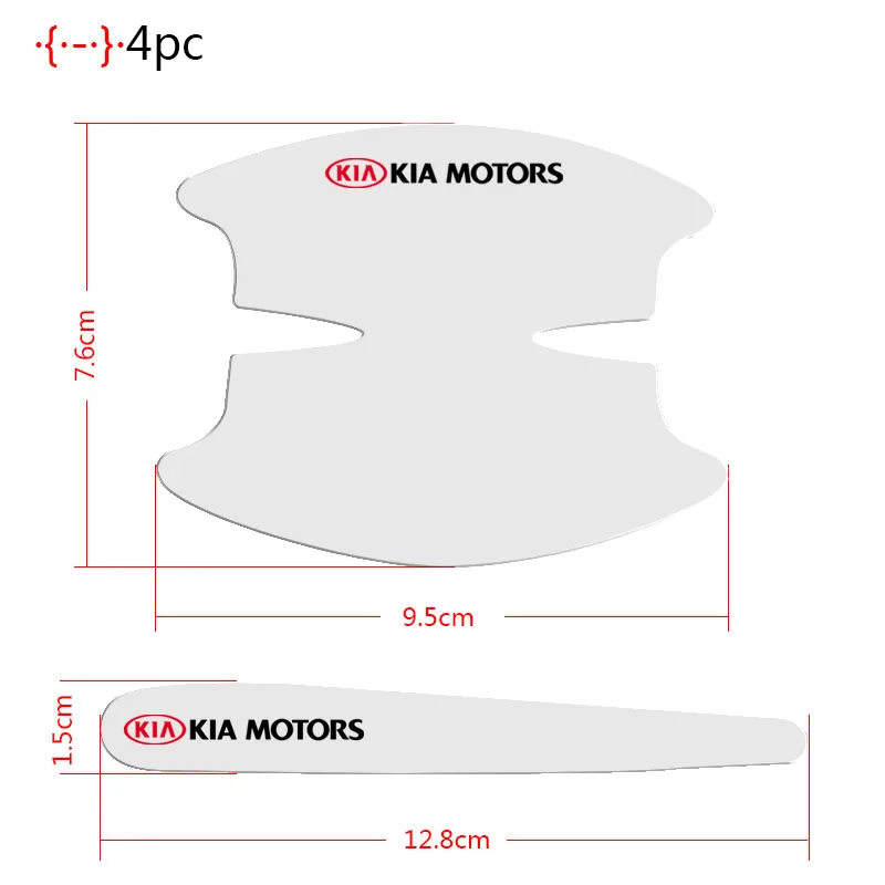 8 шт. прозрачная защитная пленка на дверную ручку автомобиля наклейка для KIA Rio Ceed