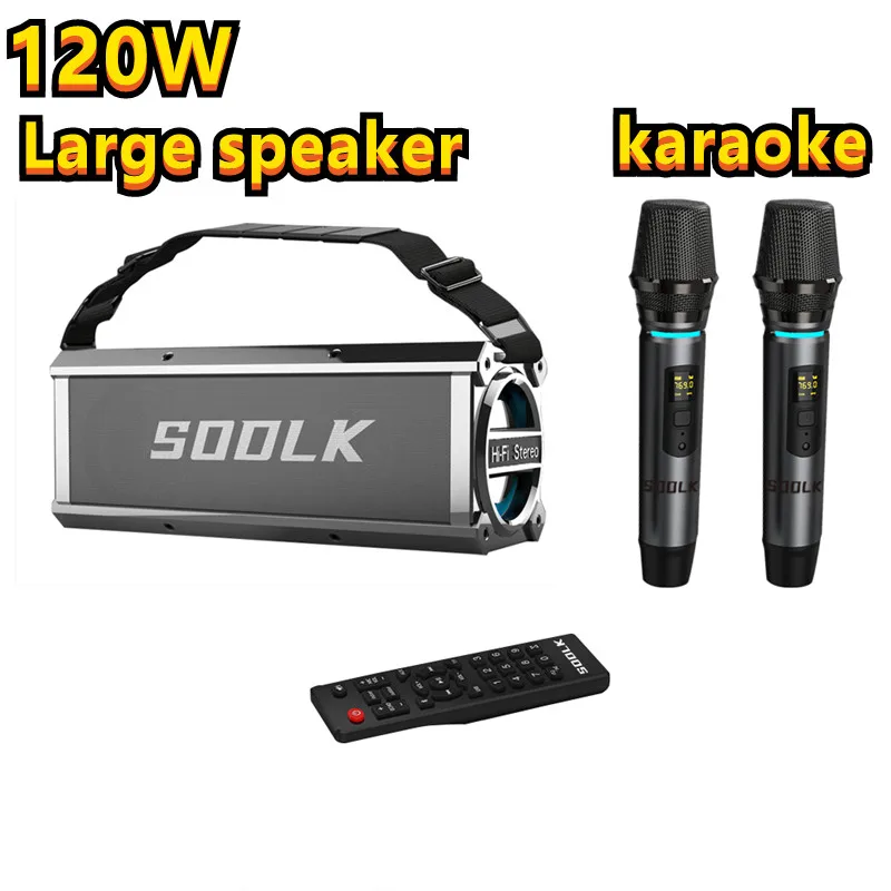 120W High Power Bluetooth speaker outdoor subwoofer portable wireless TWS stereo audio with microphone caixa de som | Электроника