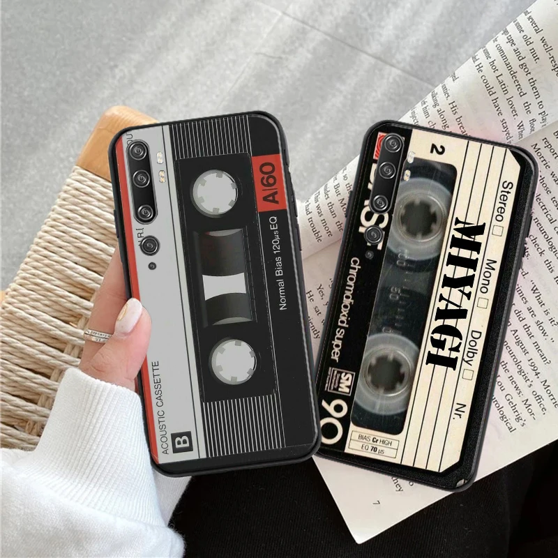

Vintage Cassette Tape Retro Style Phone Case For Xiaomi CC9 CC9e 10S 10 Pro Lite 11 11 Lite Pro Ultra Note 10 Carcasa Back Cover