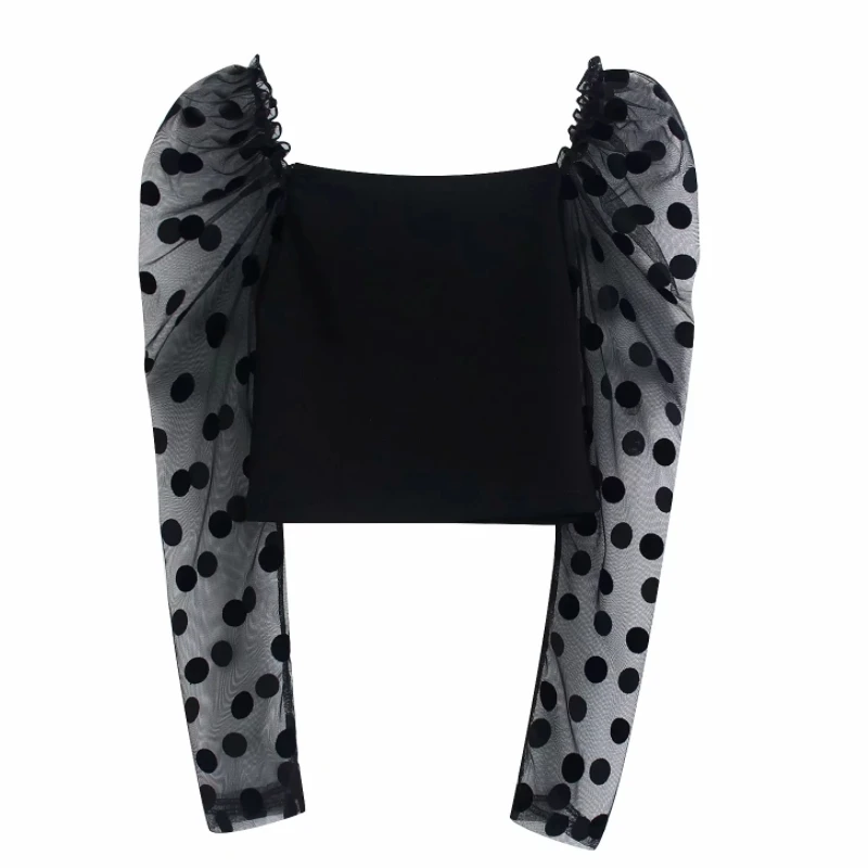 Новая женская сексуальная прозрачная сетчатая вязанная короткая рубашка в стиле