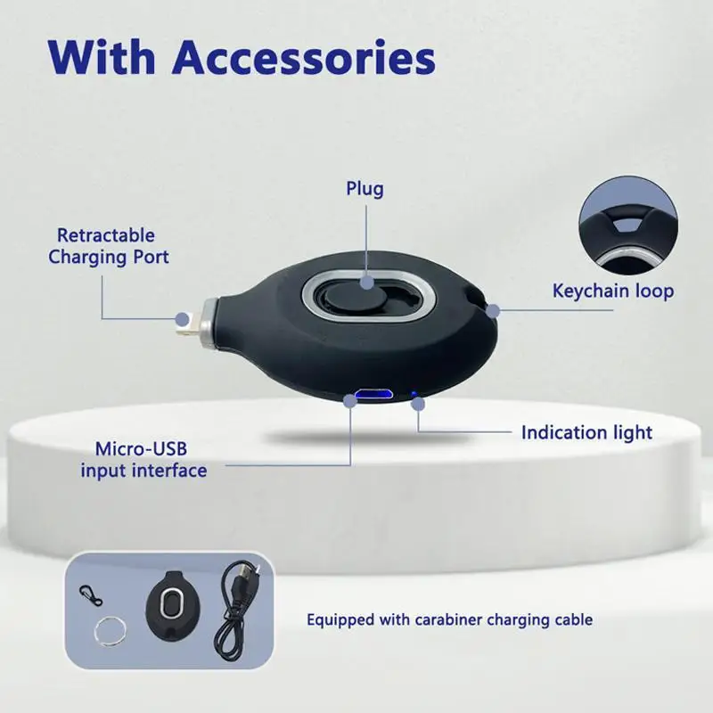 Брелок мини портативное зарядное устройство для iphone android |