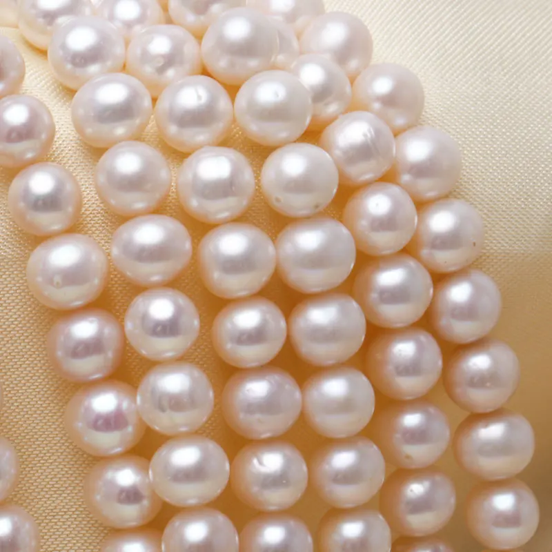 

Freshwater Pearl necklace Round shape with Size 8-9mm for Jewelry DIY loose pearl strands