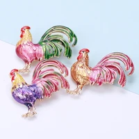creative personality cock animal brooch cartoon series mens and womens clothing accessories