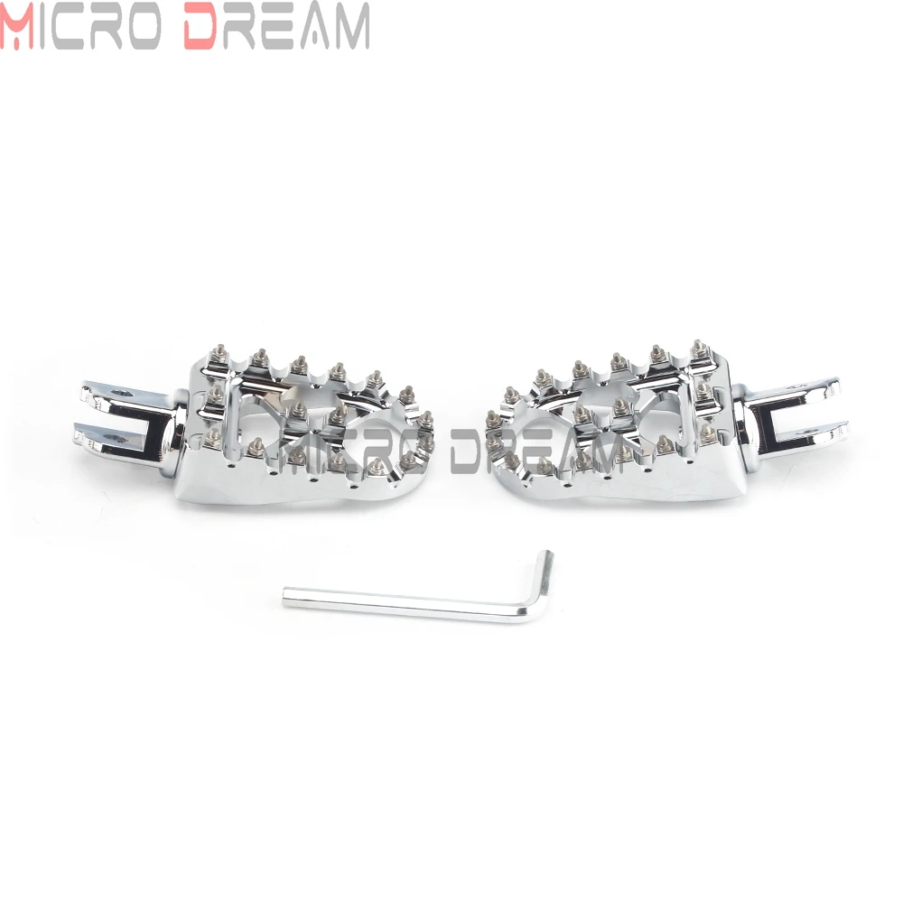 Хромированная Защитная панель для мотоцикла водителя половицы широкий MX