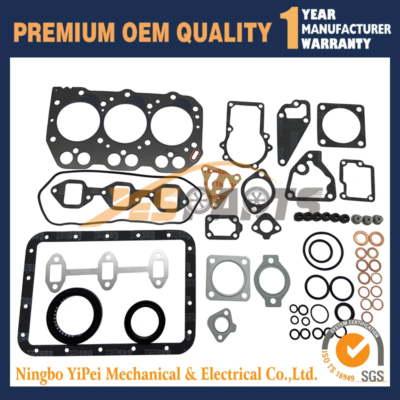 

For Yanmar 3TNA72 3TNA72L Diesel Engine Gasket Kit For Kobelco SK15SR Excavator