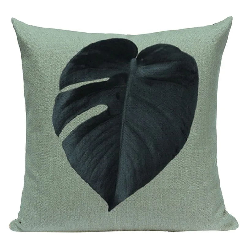 Монстера Подушка Завод подушки домашнего декора 45 см х квадратный дивана Recliner 1