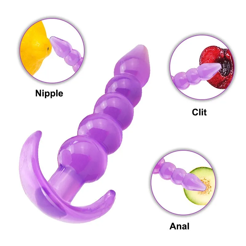 Силиконовые анальные бусины Анальная пробка массажер простаты оргазм
