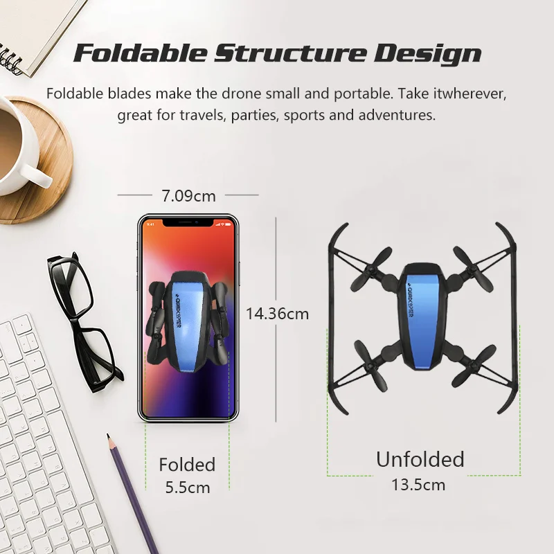 Global Drone GW125 карманные Дроны для детей удержание высоты вертолет мини Дрон Wifi FPV Дрон Juguetes Квадрокоптер VS E58 S9W