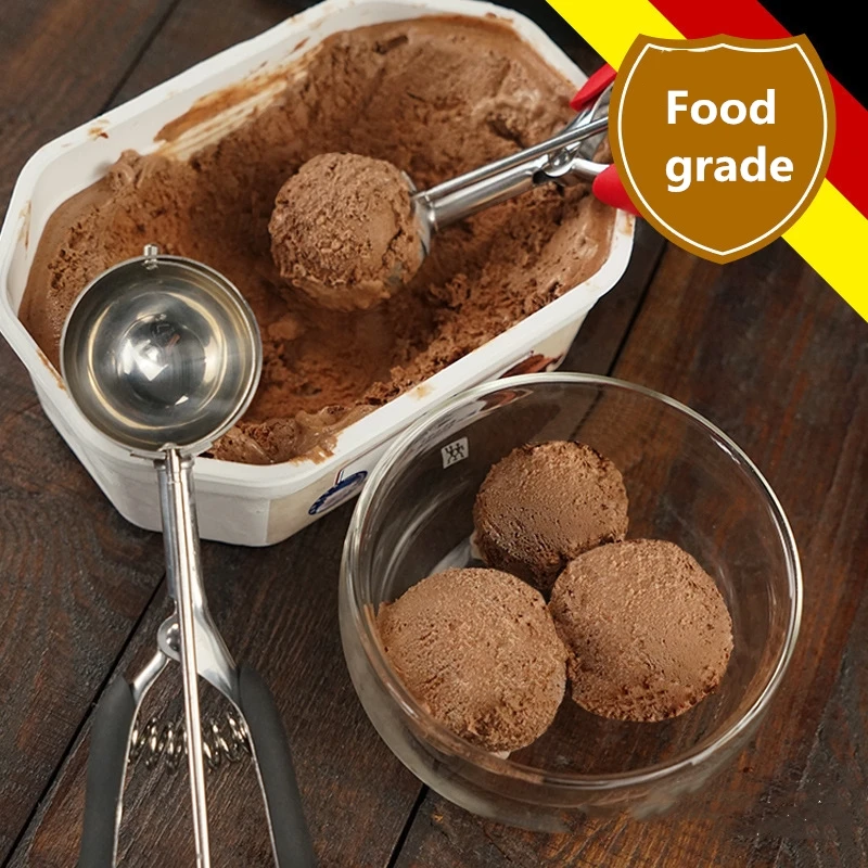 stainless steel ice cream scoop tool cookie scoop icecream spoon kitchen gadgets 2020 sticks mashed potatoes watermelon spoon free global shipping