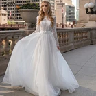 Женское свадебное платье с бантом LORIE, блестящее ТРАПЕЦИЕВИДНОЕ ПЛАТЬЕ до пола с длинными рукавами, лето