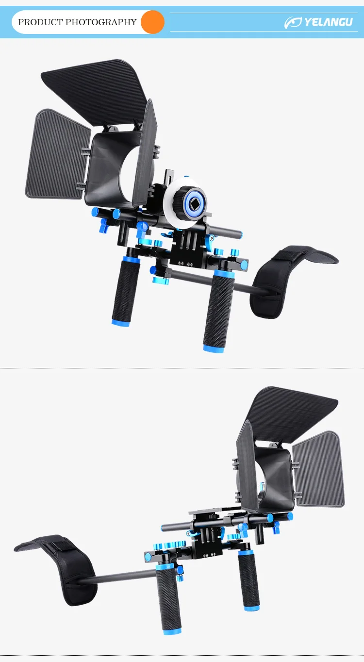 Yelangu DSLR Rig Camera Cage Kit плечевой стабилизатор система видео оборудование для
