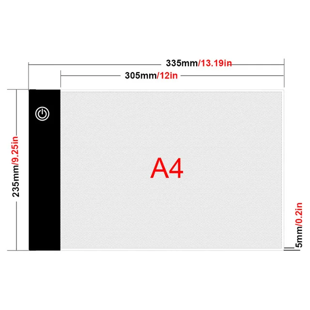 A4 Size Размер A4/A5, 3 уровня, Диммируемый светодиодный светильник, защита глаз, алмазная вышивка, коробка для хранения, алмазная живопись, стразы - Цвет: A4 Size