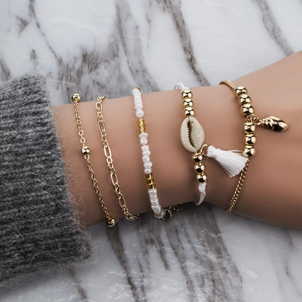 5 шт./компл. богемные Винтажные бусины с кисточками натуральные Смешанные Бусины