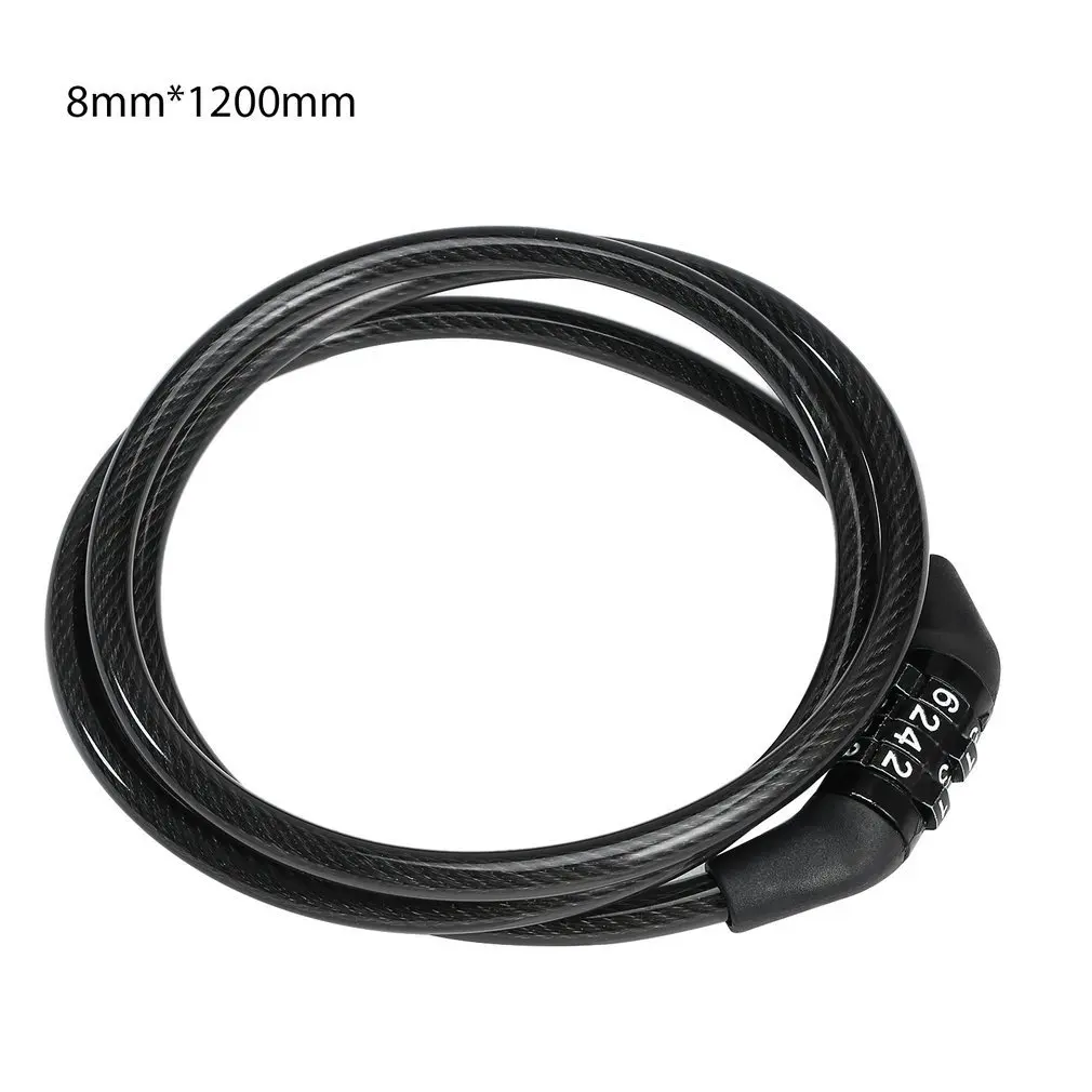 

Multi-functional Code Anti-Theft Security Cable Lock Cycling 4-Digital Easy to Use Bicycle Combination Bike Chian Password Lock