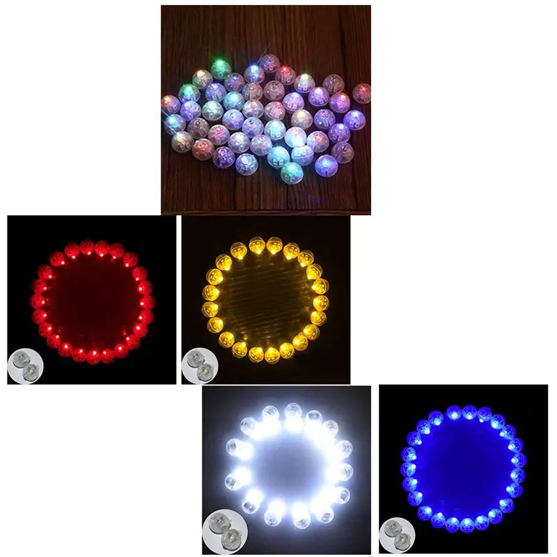 

100pcs/lot 100 X Round Led Flash Ball Lamp Balloon Light long standby time for Paper Lantern Balloon Light Party Wedding Decorat