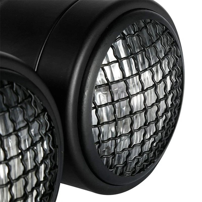 

Motorcycle inator Grille Twins Dual Headlight Streetfighter Double Head Light Lamp for Racer Honda Yamaha