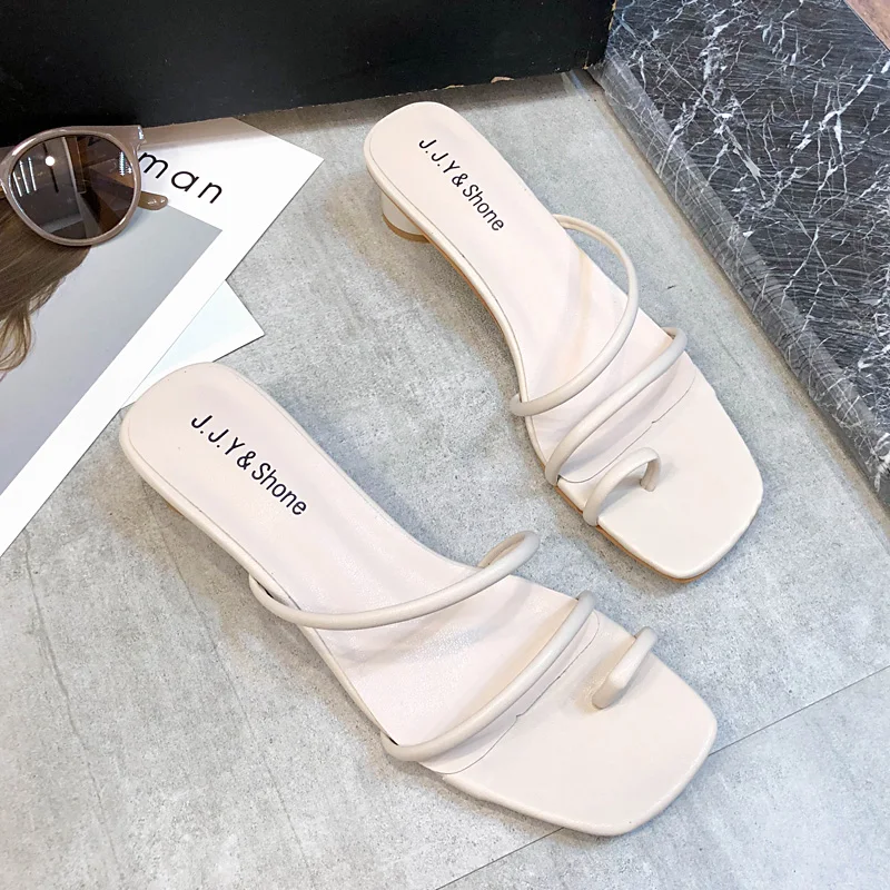 Женские шлепанцы брендовые босоножки на высоком каблуке женские летняя женская