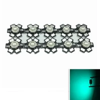 50pcs 3w 490nm 495nm cyan color high power led light emitter diode on 20mm star pcb