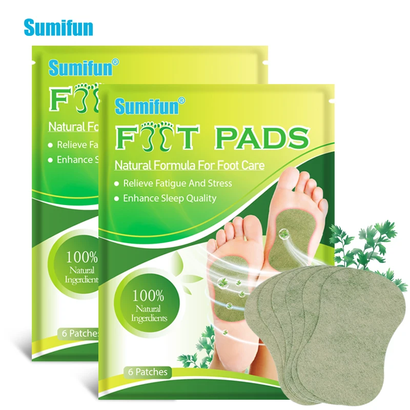 

12Pcs Sumifun Wormwood Detox Patch Foot Pad Improve Sleeping Relieve Anxiety Stress Weight Loss Slimming Sticker Body Relaxation