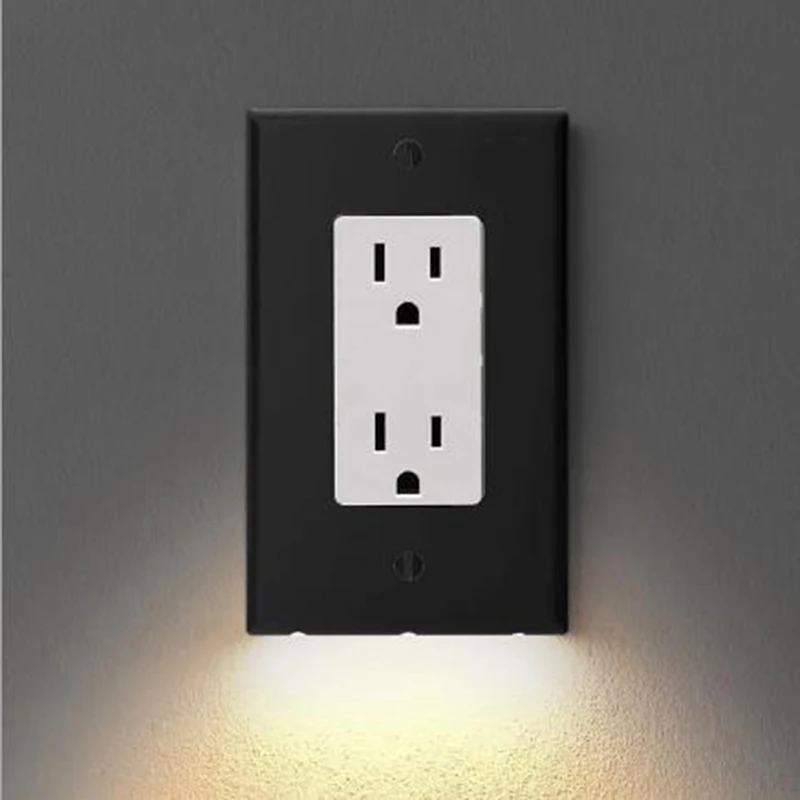 1 шт розетка настенная тарелка с светодиодный Ночные огни крышка розетки дуплекс