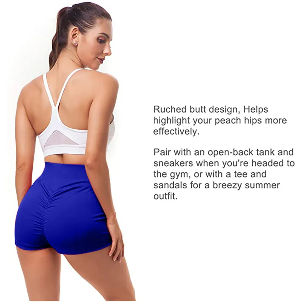 1 упаковка женские спортивные шорты для йоги с высокой талией тренировок бега