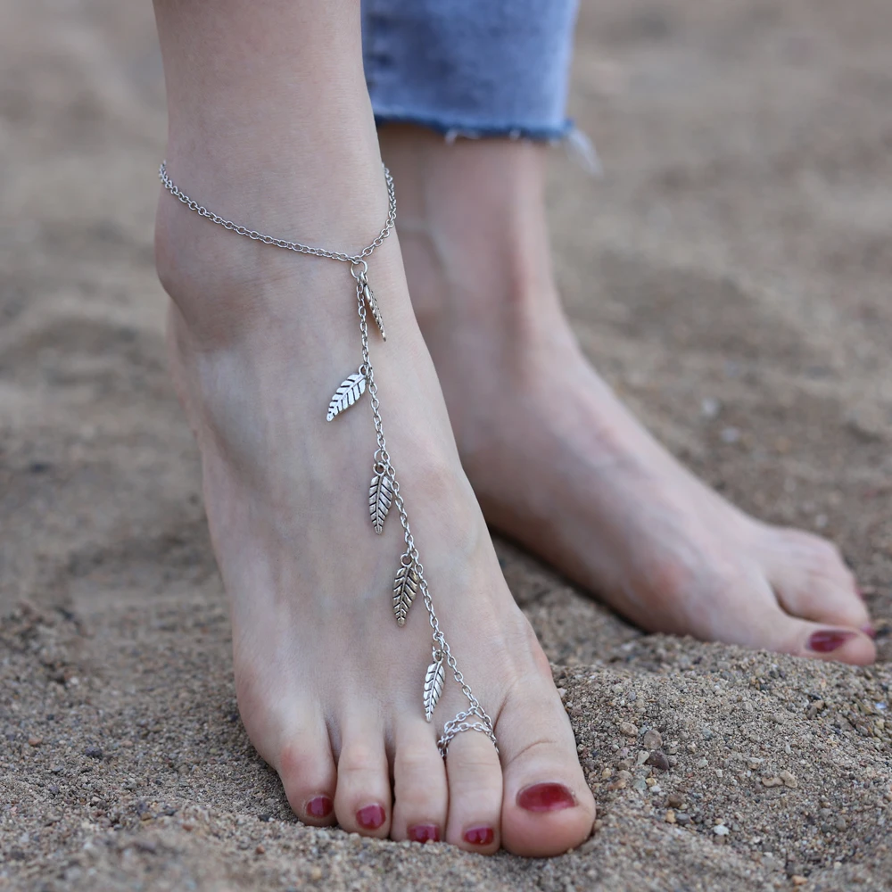 

New Boho Gold Color Simple Chain Anklets for Women Beach Foot Jewelry Leg Chain Ankle Bracelets Women Summer Beach Accessories