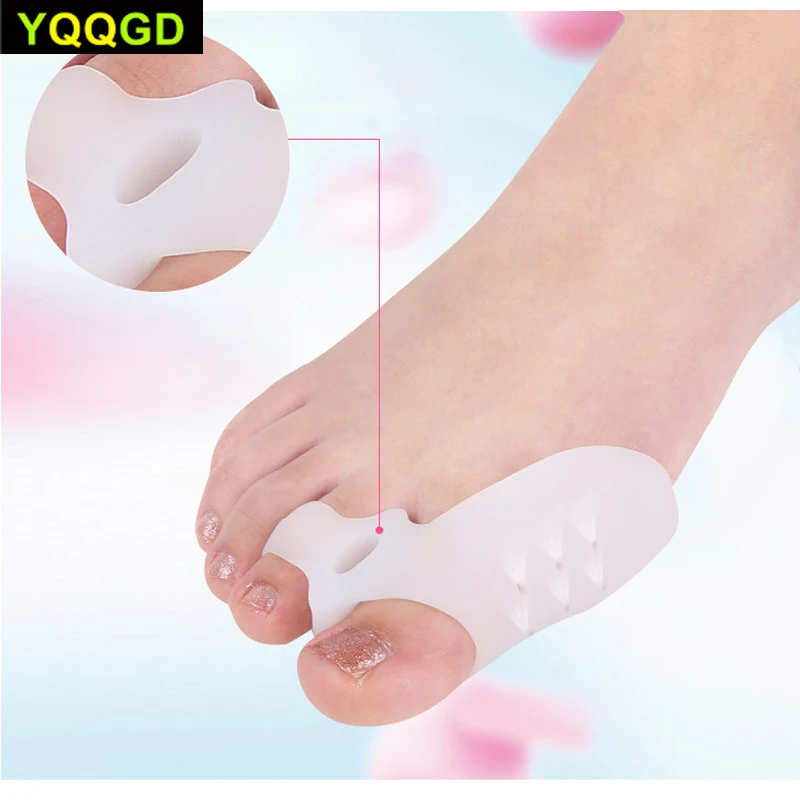 1 пара силиконовых гелевых пальцев для ног два отверстия разделитель вальгусная