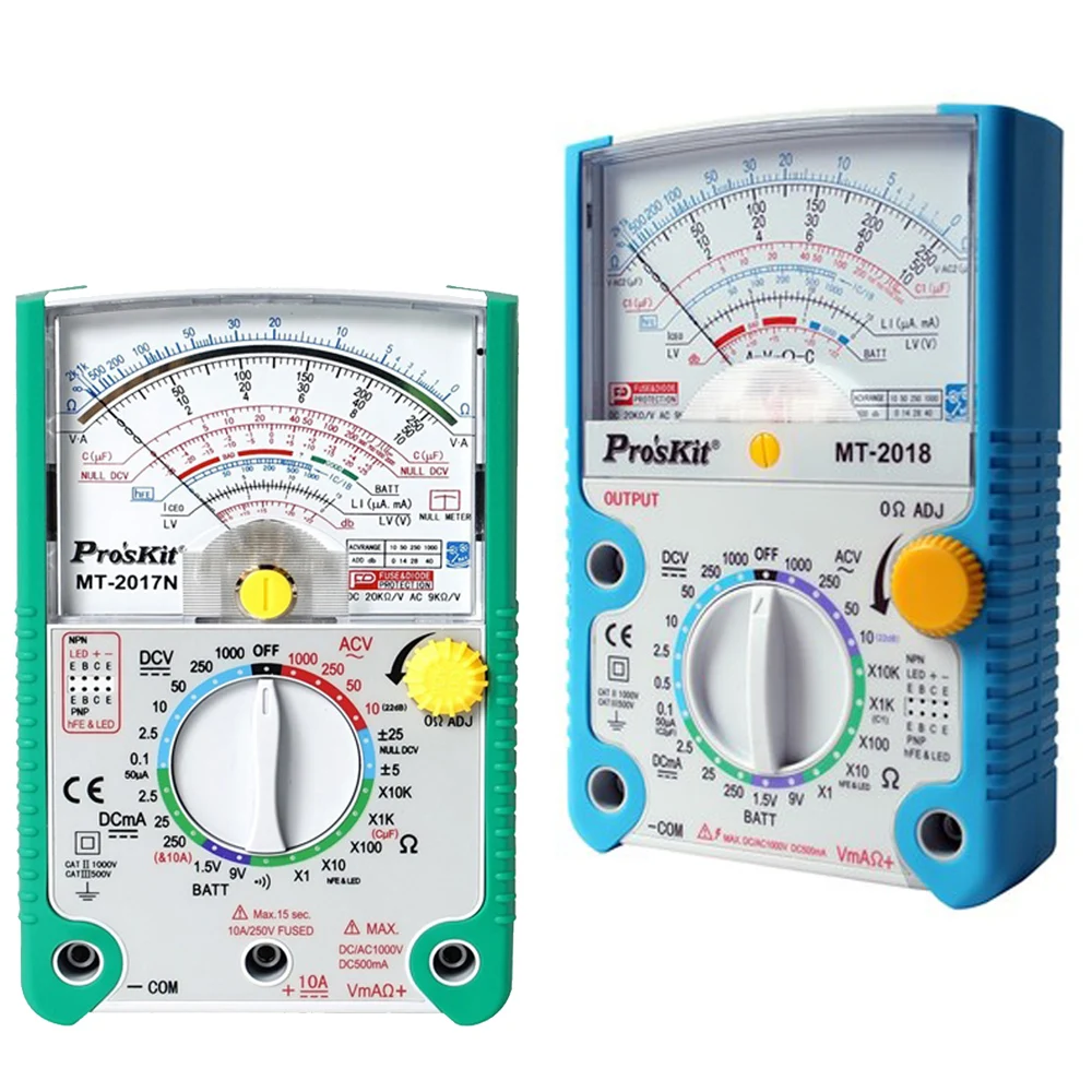 Pro'skit AC/DC Аналоговый граф Указатель мультиметр Амперметр измеренная Емкость