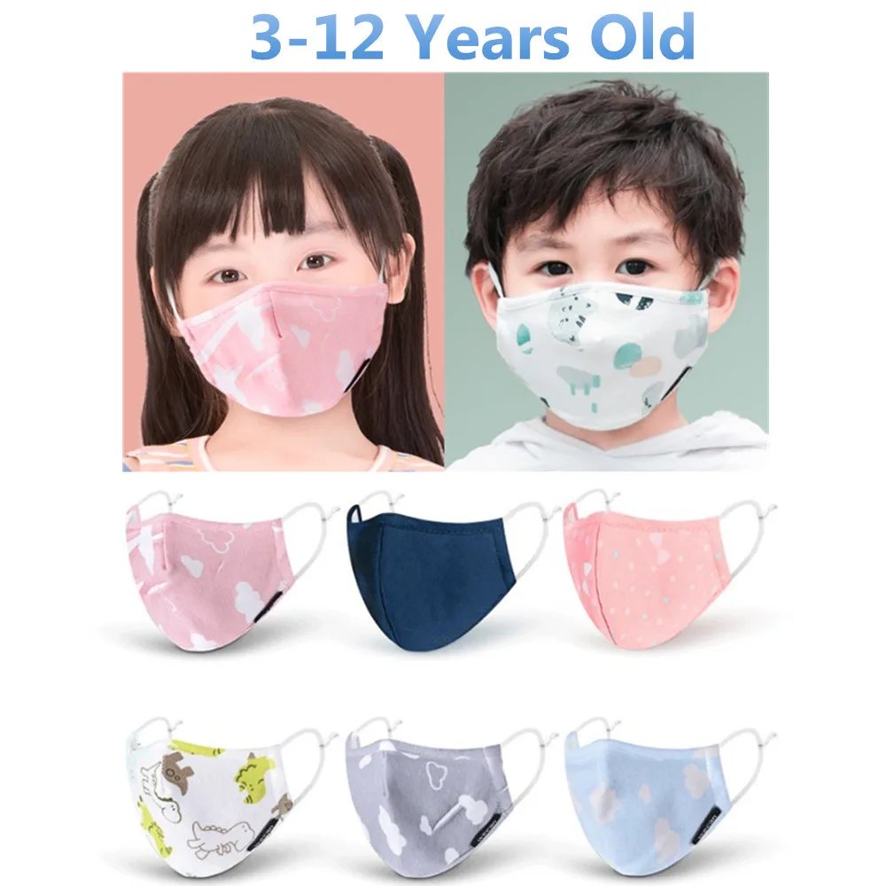 

PM2.5 хлопковая детская маска для мальчиков и девочек многоразовая детская маска для рта 4-слойная маска для лица Пылезащитная маска фильтрую...