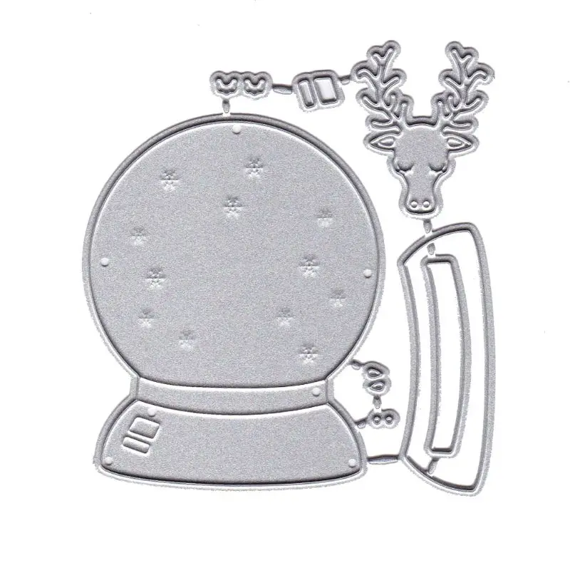 Олень Снежинка Хрустальный шар металлические режущие штампы