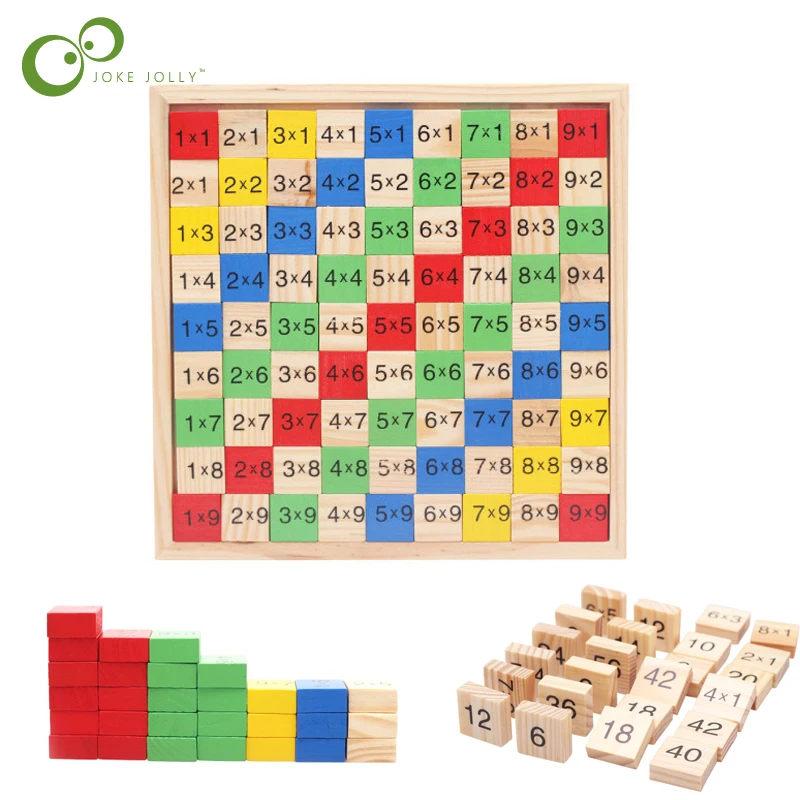 Деревянная цифровая доска для умножения ZXH Обучающие Математические Игрушки