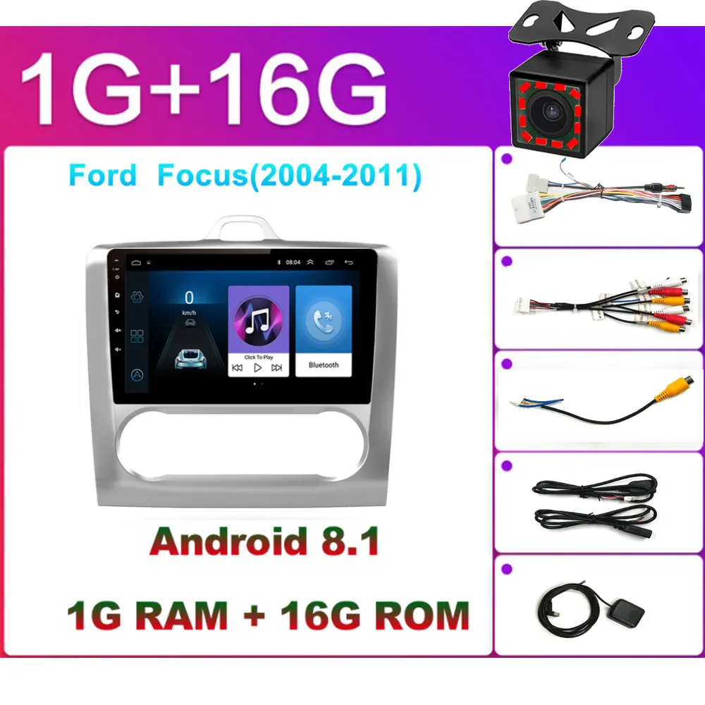 focus OEM вы хотите 2 Din Android 8,1 Автомобильный gps мультимедийный плеер для hyundai solaris peugeot 307SW Collora Kia Rio Sportage - Цвет: focus