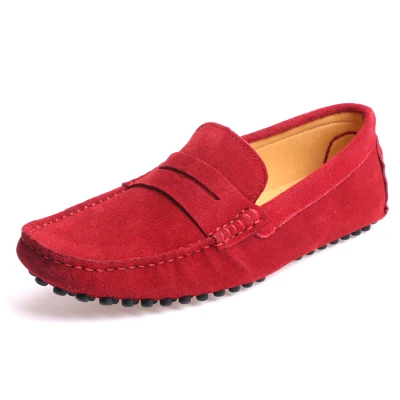 Мокасины мужские из натуральной кожи 12 цветов мягкие для вождения лета размер 38-46