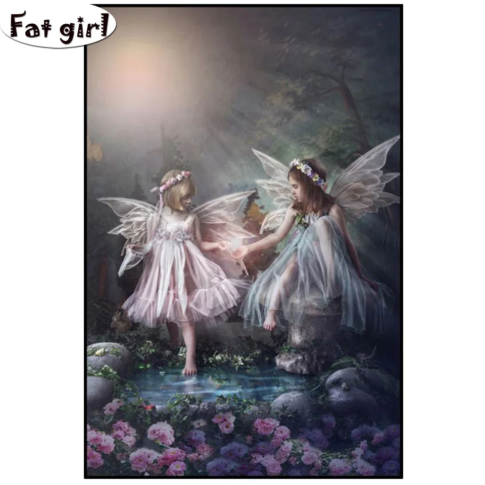 

Home Decoration Angel baby/Flower Fairy DIY Diamond Embroidery flower Cross Stitch kit diamond painting mosaic rhinestone Hobby