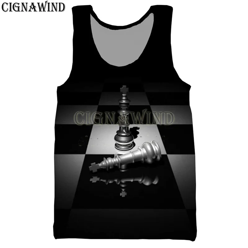Модный крутой жилет для мужчин и женщин забавные шахматы с 3D принтом