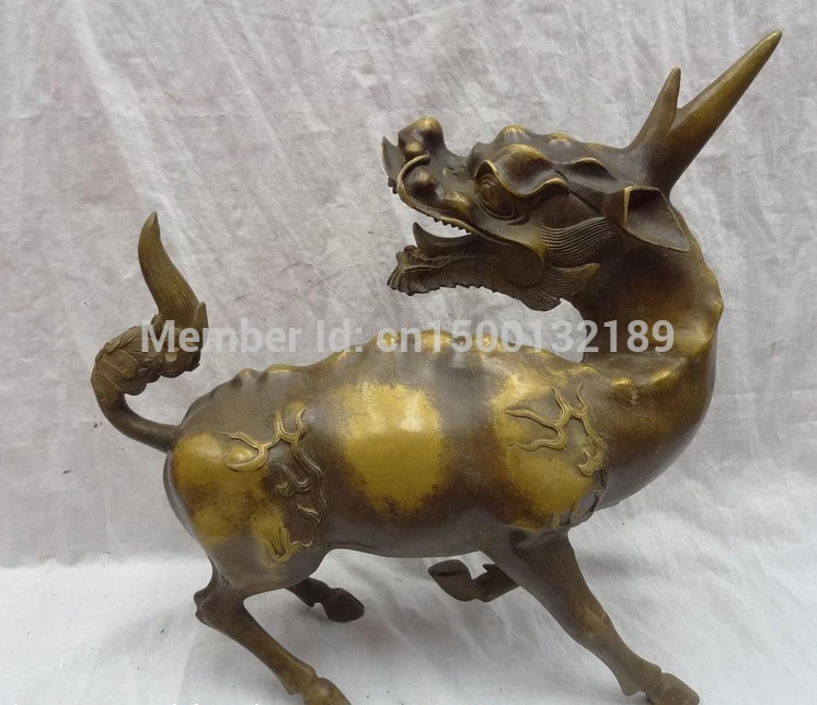 0015 15 авиапочту Китая (China бронзовая скульптура фэншуй защиты Единорог фигурка с