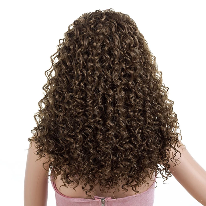 

Synthetic Afro Kinky Curly Wigs For Black Women Heat Resistant Hair 14 Inch Natural Afro High Temperature Hair