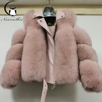 2022 winter new fashion real fox fur coats with genuine sheepskin leather wholeskin natural fox fur jacket outwear luxury women