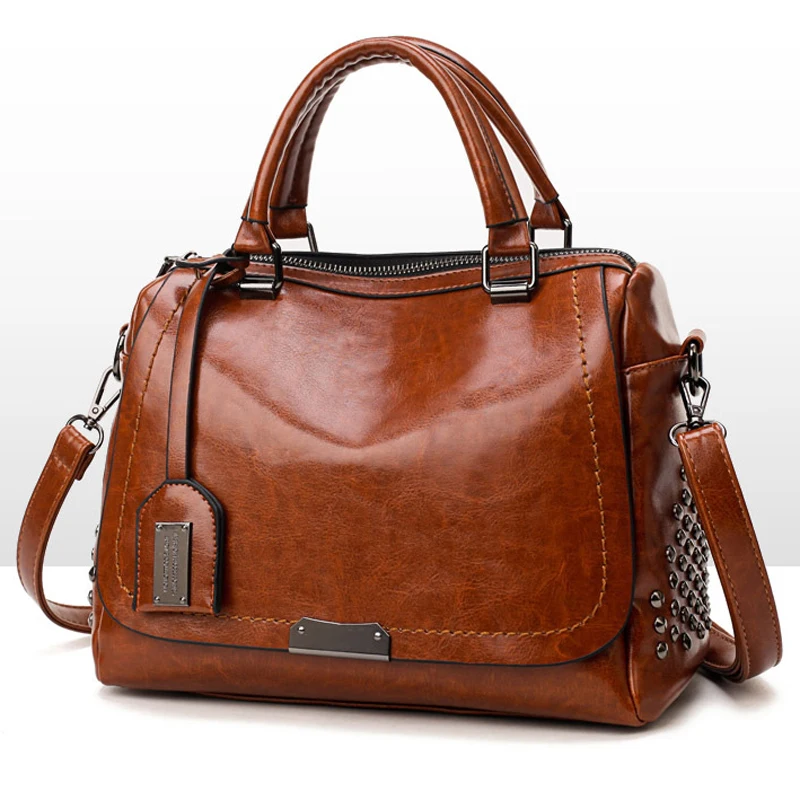 Европейская брендовая кожаная сумка женские ручные сумки большая женская через